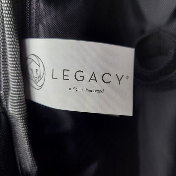 Picnic Time Estate Insulated Wine Tote Service & Accessories for 2 Black Gray - Picture 8 of 12